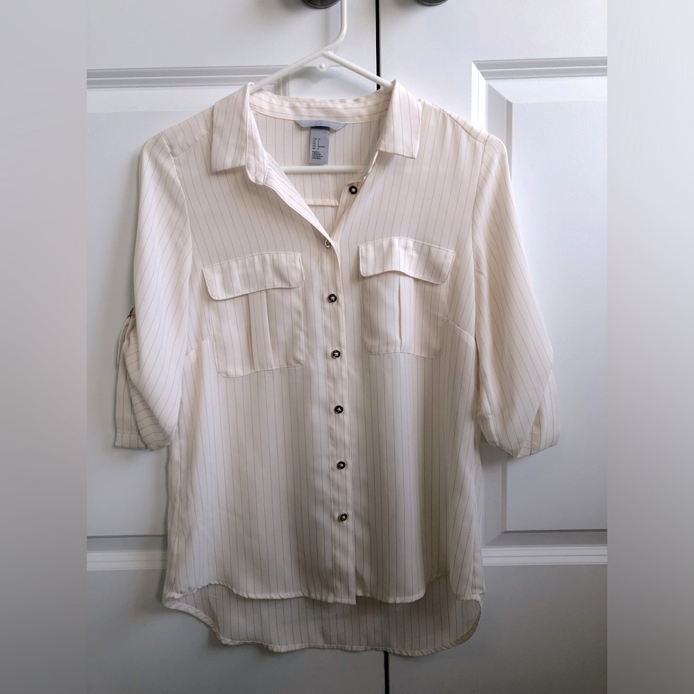 H&M Pinstriped Blouse
